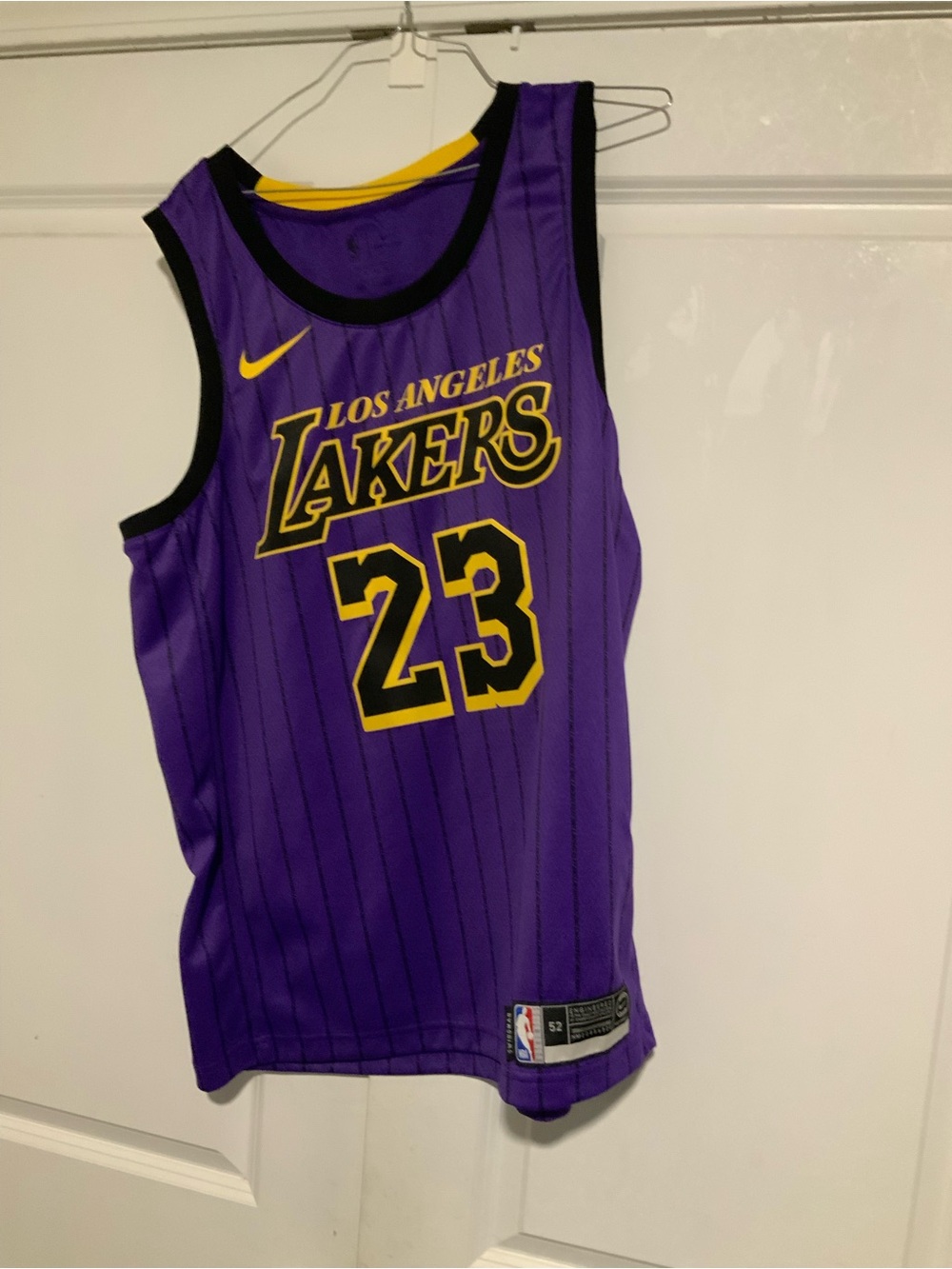 NBA Los Angeles Lakers Purple and Yellow #23 Basketball Jersey